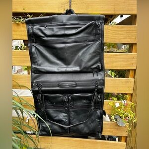 Vintage Tumi Black Leather Travel Bag